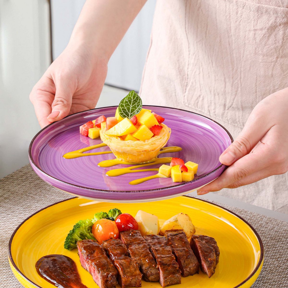 Valenza Serviesset - 32 delig - 8 persoons - Rainbow - Dinerborden - Bordenset - Diepe borden - Ontbijtborden - Servies - Keukenservies