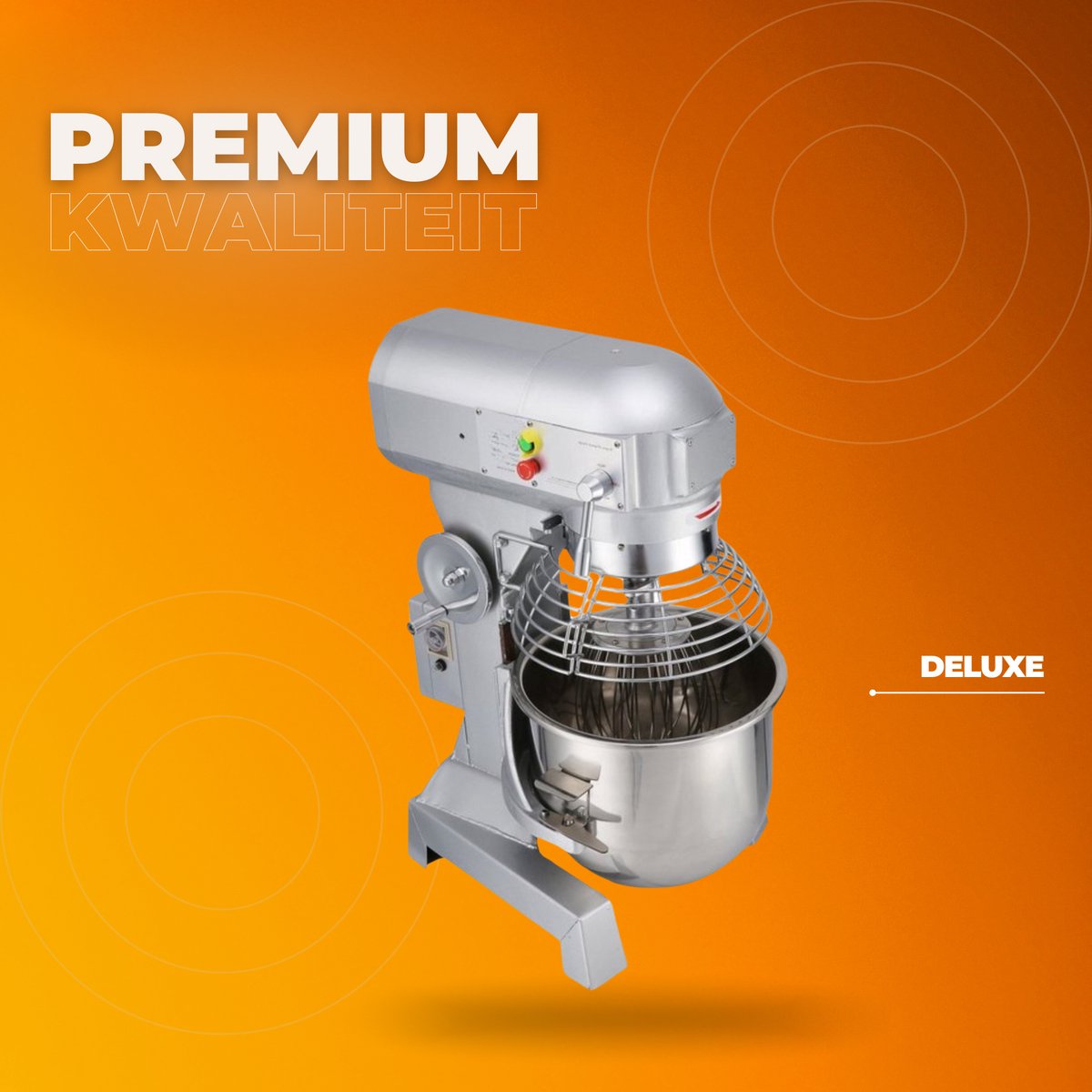 Elektrische Keukenmachine XL - 28L - 3 koppen - Foodprocessor - Keukenrobot - Keukenmixer - RVS Mengkom mixer - 1100W