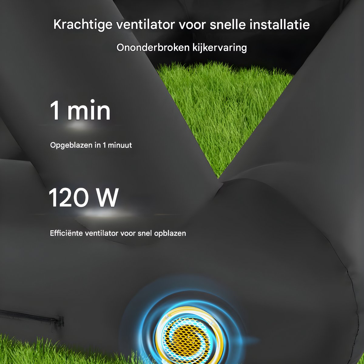 Opblaasbaar Projectorscherm - Filmscherm - voor Buitenevenementen, Entertainment - Thuisbioscoop, Feesten & Zwembad - Inclusief Luchtblazer - 488cm