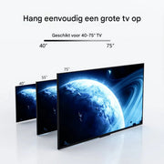 TV vloerstandaard Luxe Opulence - 40-75 inch - Zwart - Standaard beugel - Staand - Robuust - In hoogte verstelbaar - 40KG
