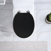 WC-bril - Toiletbril - Voor Toilet & Badkamer – Soft-Close – Hout - Zwart