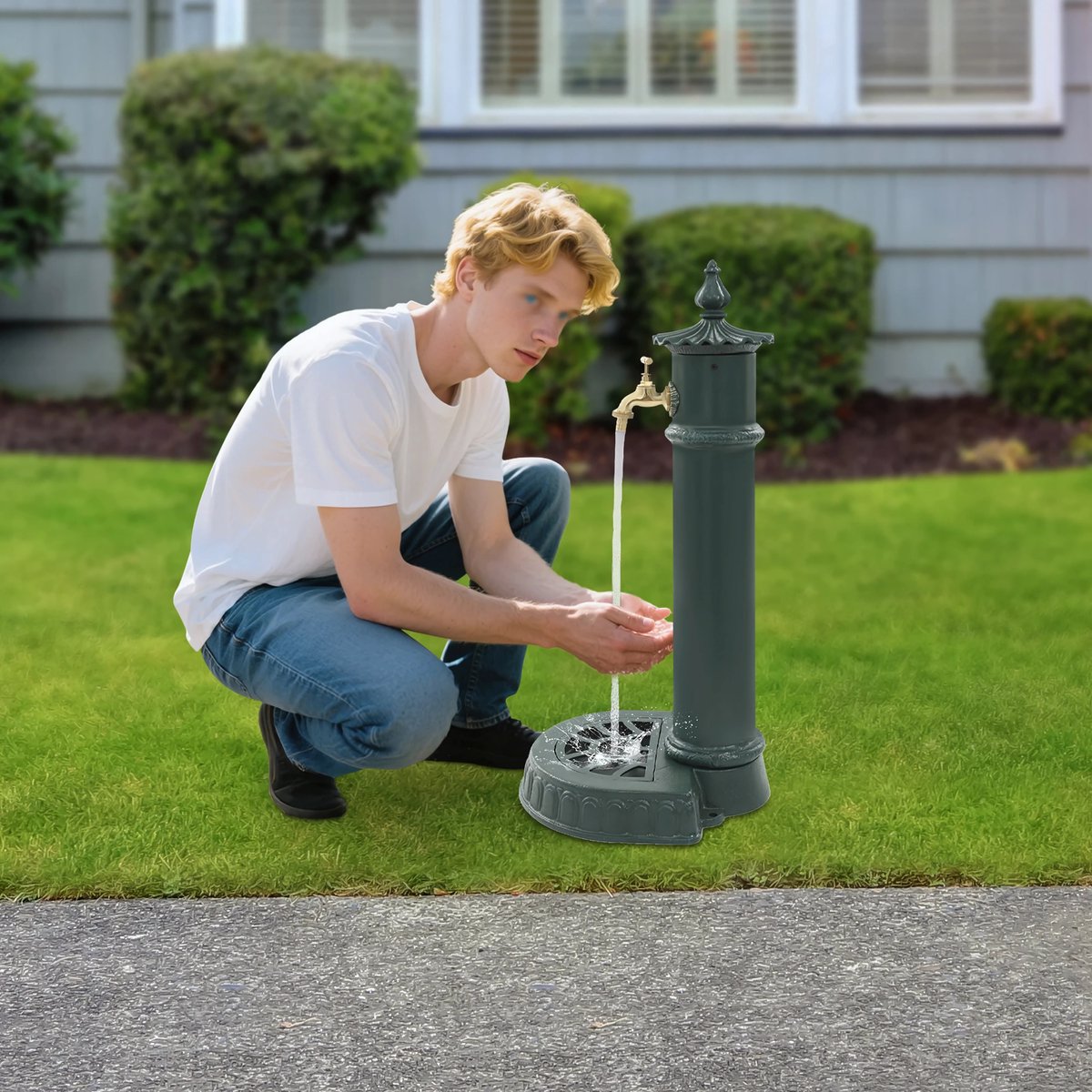 Vrijstaande Outdoor Kraan - Waterkolom met Kraan - voor Tuin, Weiland, Boerderij & Achtertuin Irrigatie - Ideaal voor Buitenwassen