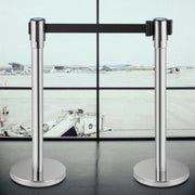 Afzetkoord - 2 meter - Afzetpalen - Afzetlint - 285x285mm - Wachtrij Stanchion Barrières - 2M Touw - 2 Paaltjes