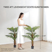 Kunstplant Milano - Kunstplanten voor binnen en buiten - Palmboom - In pot - Kunstbloemen - Geurloos
