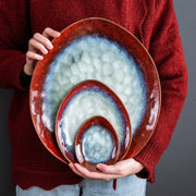 Celestial Serviesset - 22 delig - 4 persoons - Lava rood - Dinerborden - Bordenset - Diepe borden - Ontbijtborden - Servies - Keukenservies