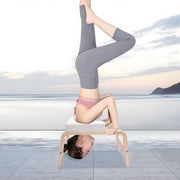 Yoga Stoel - Yoga kruk -Hoofdstandbankje - Meditatie bankje – Voor Hoofdstand & Training – Draagbaar tot 200 kg - Wit