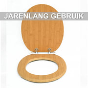 WC-bril - Toiletbril – Voor Badkamer & Toilet – Soft-Close – Comfortabele Toiletbril - Houtlook