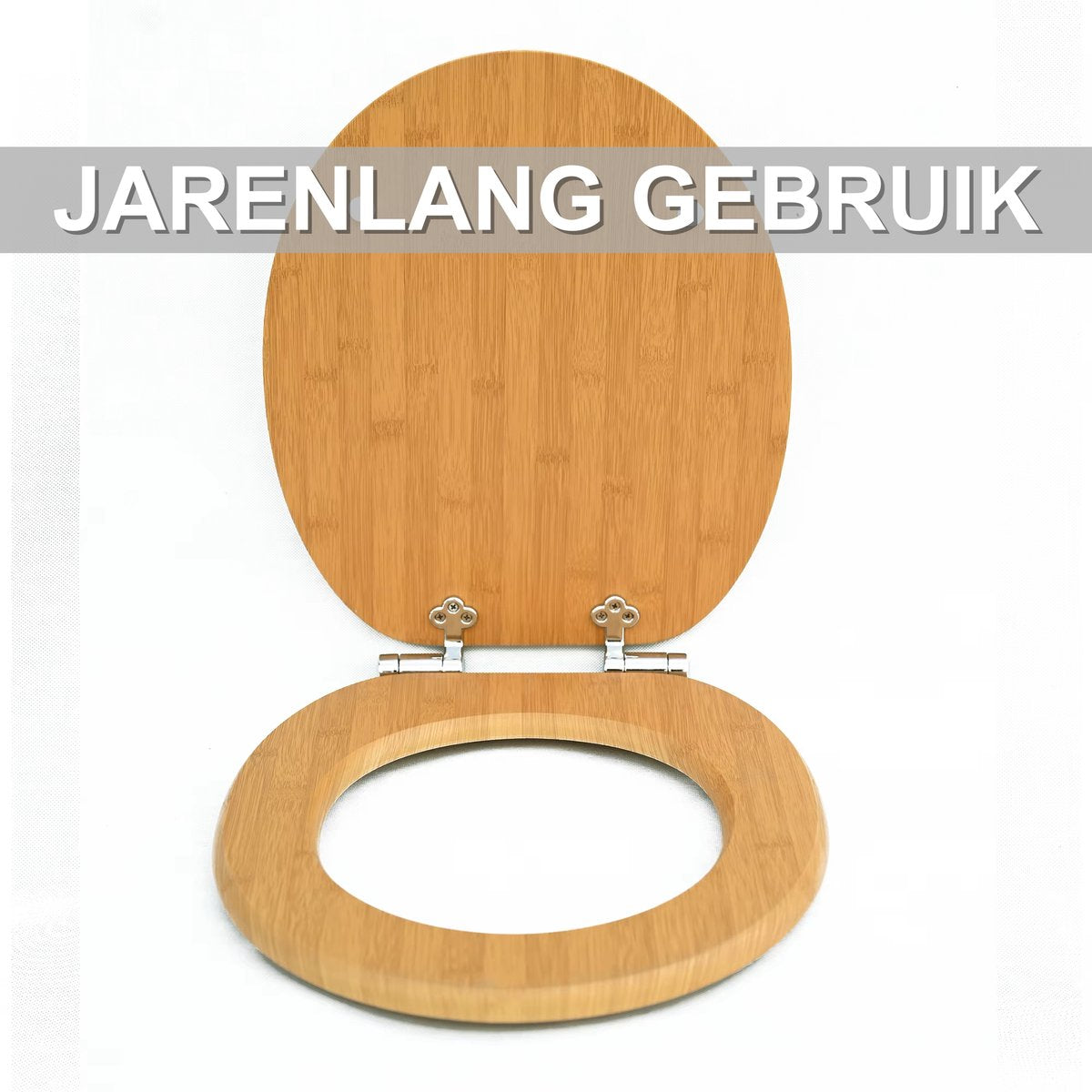 WC-bril - Toiletbril – Voor Badkamer & Toilet – Soft-Close – Comfortabele Toiletbril - Houtlook