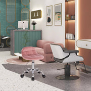 Draaikruk modern- Met rugleuning Op wielen - Kapperskruk - Roze - Zadelkruk - Tabouret Werkkruk - Ergonomisch