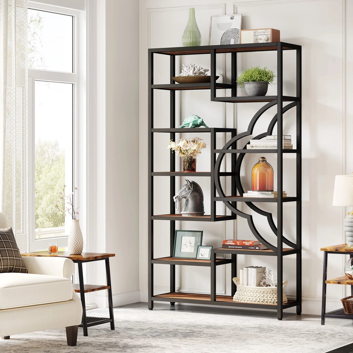 Boekenkast Martino - Vakkenkast 180cm - Opbergkast - 11 lagen - Boekenrek - Woonkamer, slaapkamer, kantoor