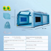 Opblaasbare Spuitcabine - Airbrush- Booth- Cabine- Opblaasbare Verfcabine - 6,8x3,5x2,8m - DIY Verfmachine - Anti-Spray Tent