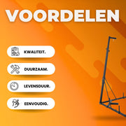 Bokszak standaard - 60KG - Zwarte Boksstandaard houder - Beugel - Verstelbaar 182 tot 230 cm Hoogte