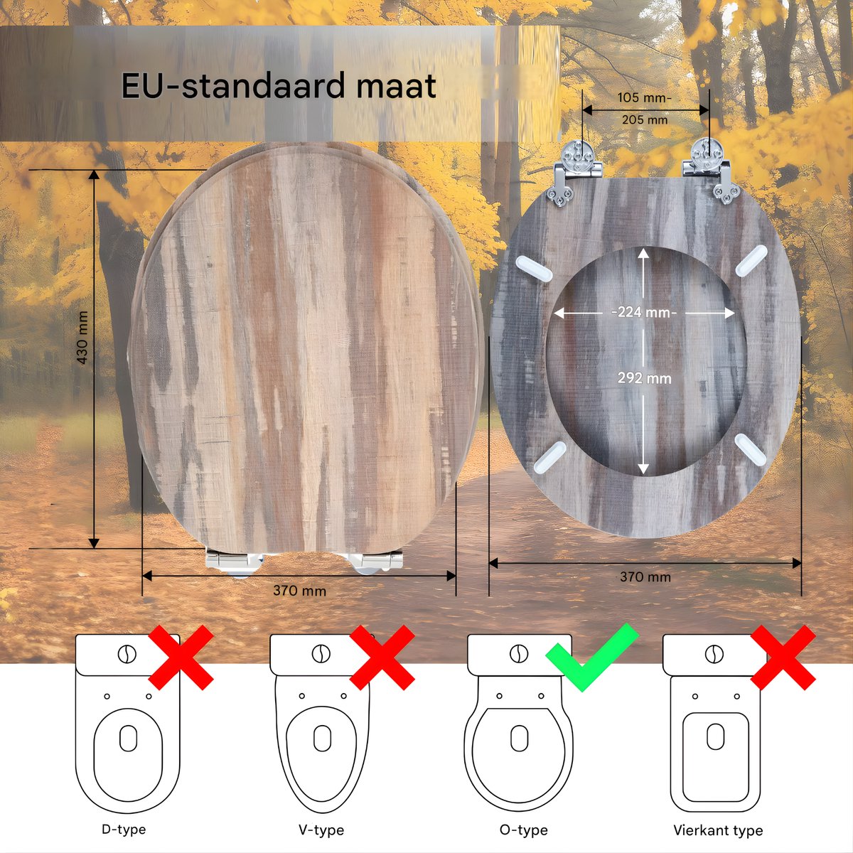 WC-bril - Toiletbril - Met Soft-Close – Comfortabele WC-Bril - Voor Badkamer & Toilet - Met print