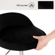 Werkkruk - Zwart - Velvet - Zadelkruk - Zonder rugleuning - Ergonomisch