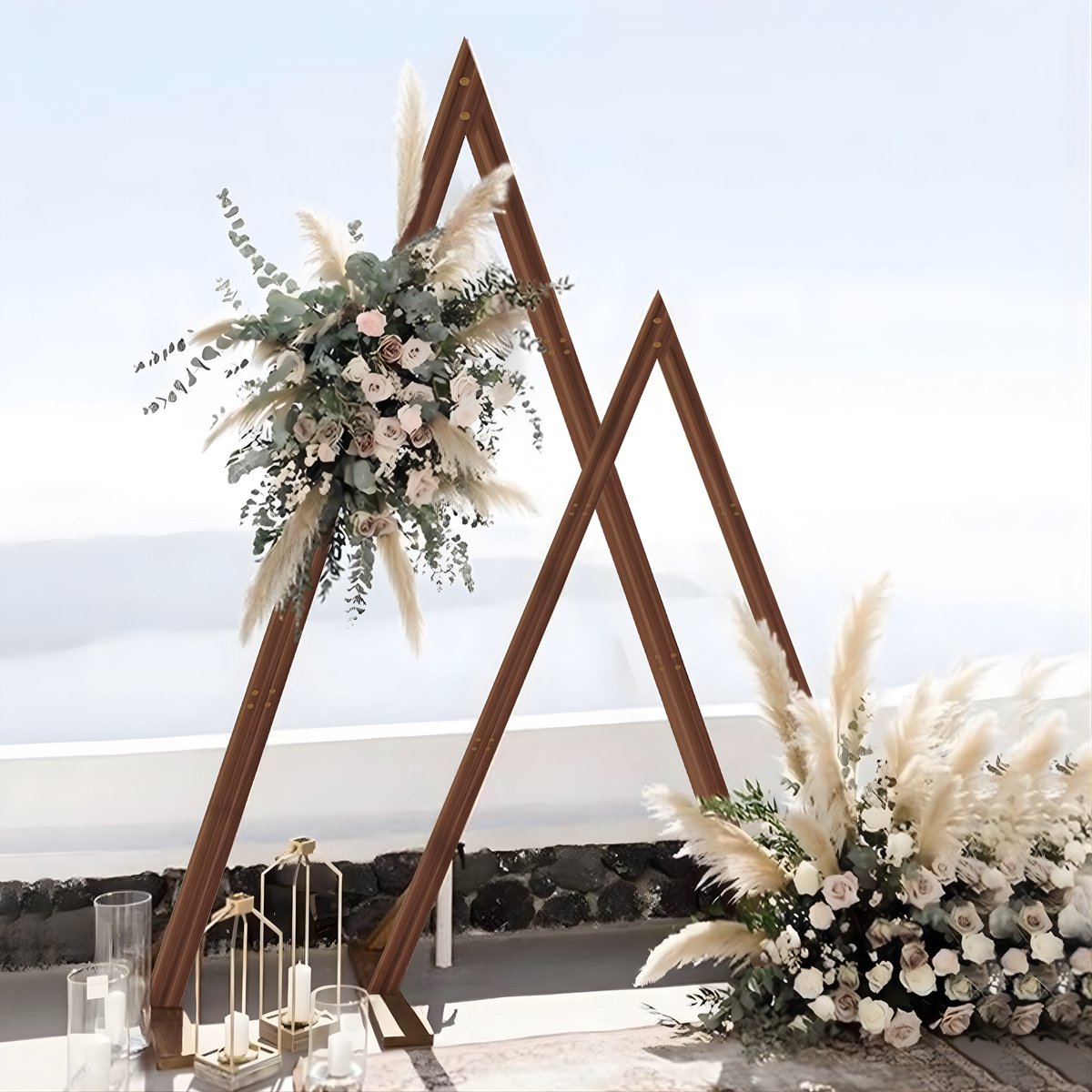 Bruiloft Boogstandaard – Voor Ballonnen, Achtergronden & Prieeldecoratie – Driehoek Frame voor Feesten - Set van 2