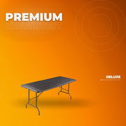180 cm Opvouwbare Tafel Zyrell - Draagbare en Robuuste Kunststof Eettafel - Half Opklapbaar voor Binnen en Buiten - Ideaal voor Kamperen, Picknick en Feesten