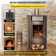 Happyment Schoorsteenveegset Deluxe - Schoorsteenreiniger - Schoorsteen Borstel - Veegkit - 10 M