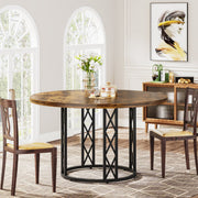 Eettafel Ceylix - Ronde Tafel 120cm - Voor 4 Personen - Voor Eetkamer of Keuken