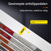 Aluminium Telescopische Ladder Velar - 3,8m - Opvouwbare Draagbare Loft-Verlengladder - Max. Belastbaarheid 150 kg/330 lb - EN131 Lichtgewicht
