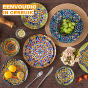Dynastic Serviesset – 4 persoons – 12 delig – Bohemian Keramisch – Dinerborden – Kleine Borden