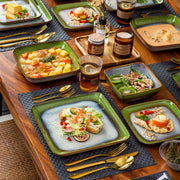 Velvet color Ontbijtborden – 4 persoons – 16 delig – Keramisch – Eetborden – Breakfast Plates – Hoogwaardige kwaliteit