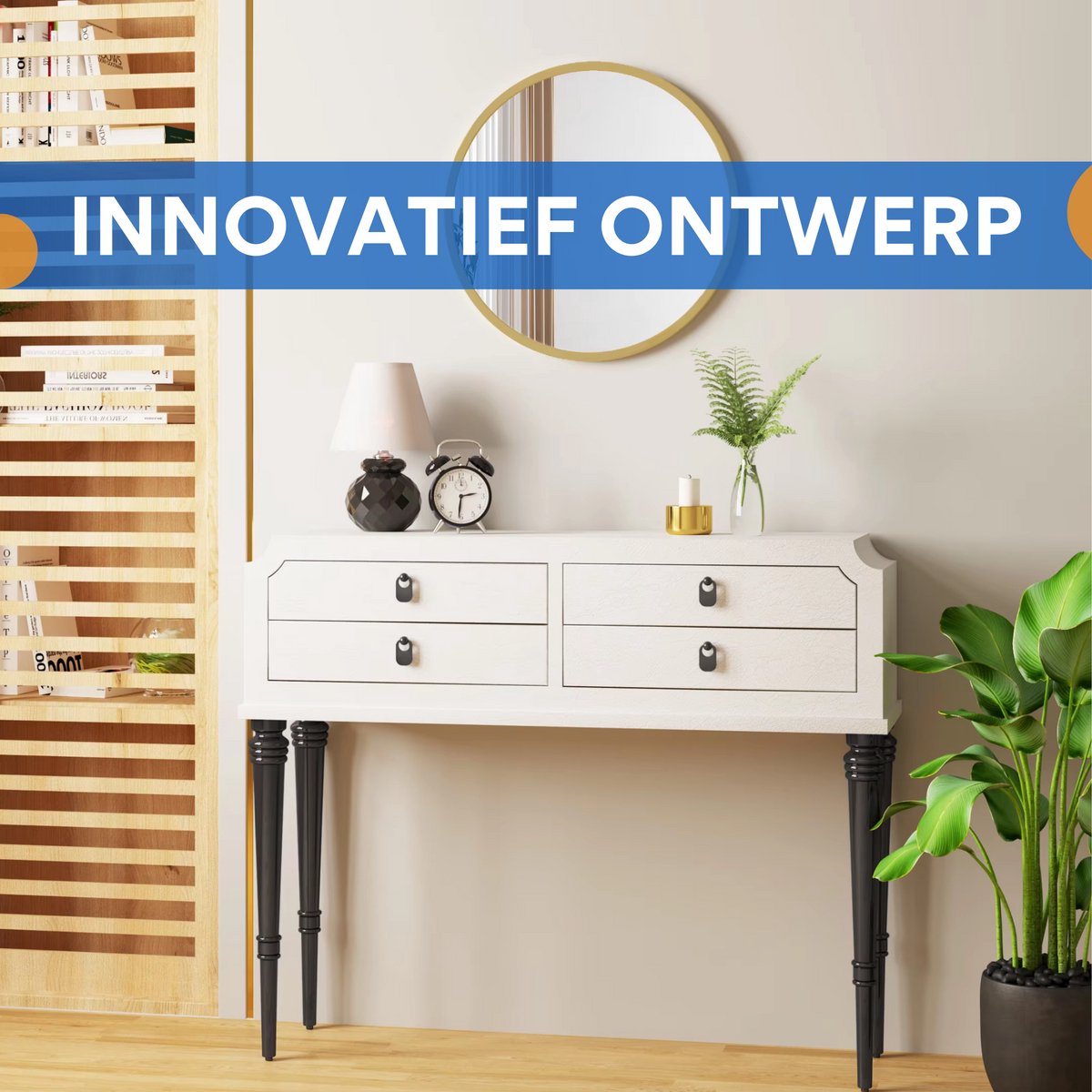 Ronde Wandspiegel - Voor Badkamer, Slaapkamer, Woonkamer en Hal - Stijlvol Gouden Metalen Frame - Moderne Ophangspiegel - 60x60cm
