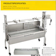 Rotisserie draaispit - BBQ 2 in 1 - RVS Rotisserie 60 kg - In Hoogte Verstelbaar - Oven - Motor - Elektrische Grill met Deksel & Accessoires