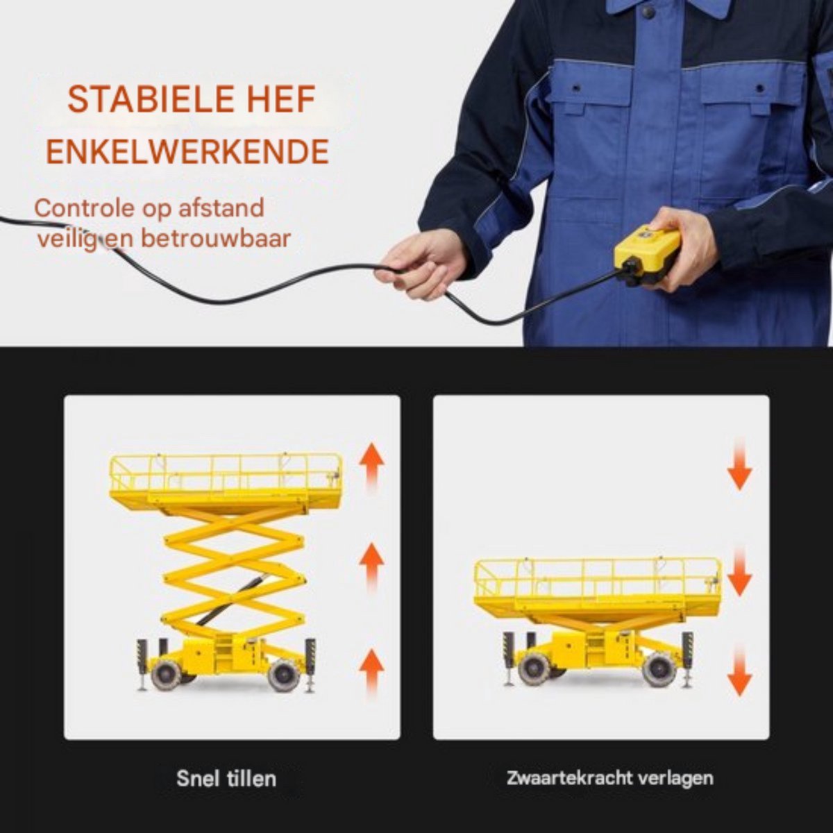 Hydraulische Pomp PRO - 12V - Autolift - Vorkheftruck - 1600W - 19L Tank - Enkelwerkend