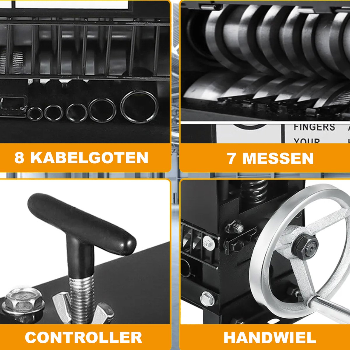 Happyment Kabelstripper Machine - 1-20mm - Kabelpeller - Striptang - Draadstripper - Stripmachine - Handmatig - Koper en meer