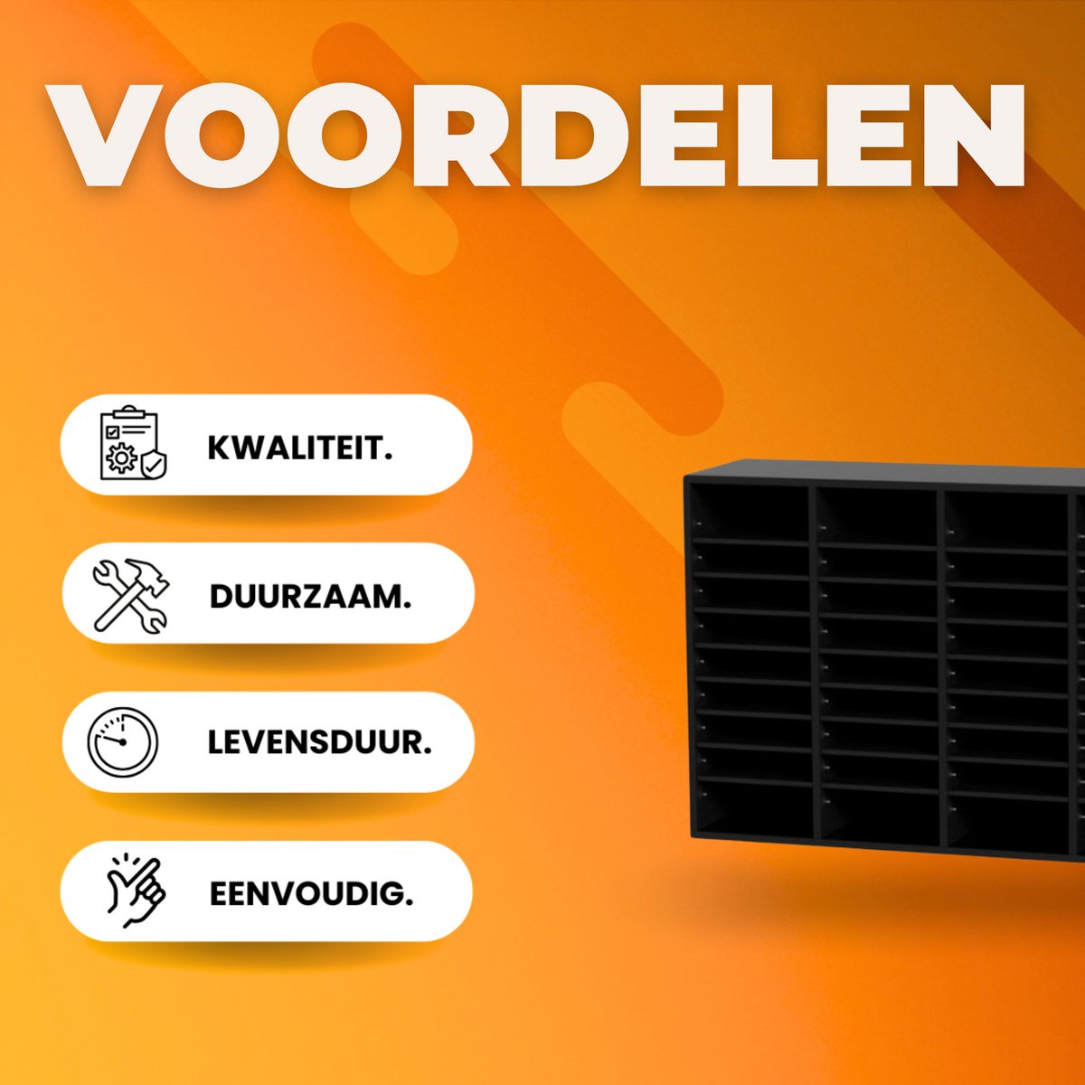 Bureau organizer - Brievenbak A4 - Desk - 36 Vakken - Accessoires - Zwart