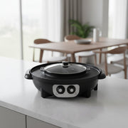 Koreaanse BBQ/Hotpot - Zwart - Koreaanse Grill - Inclusief Deksel