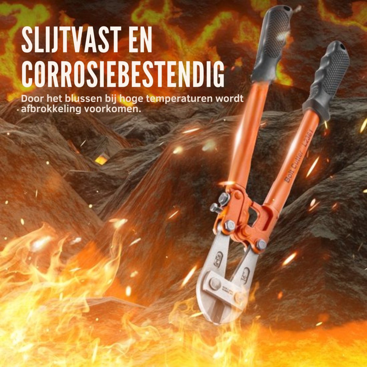 Professionele Betonschaar - Zijkniptang Kettingschaar - Oranje/Zwart - Makkelijk in Gebruik