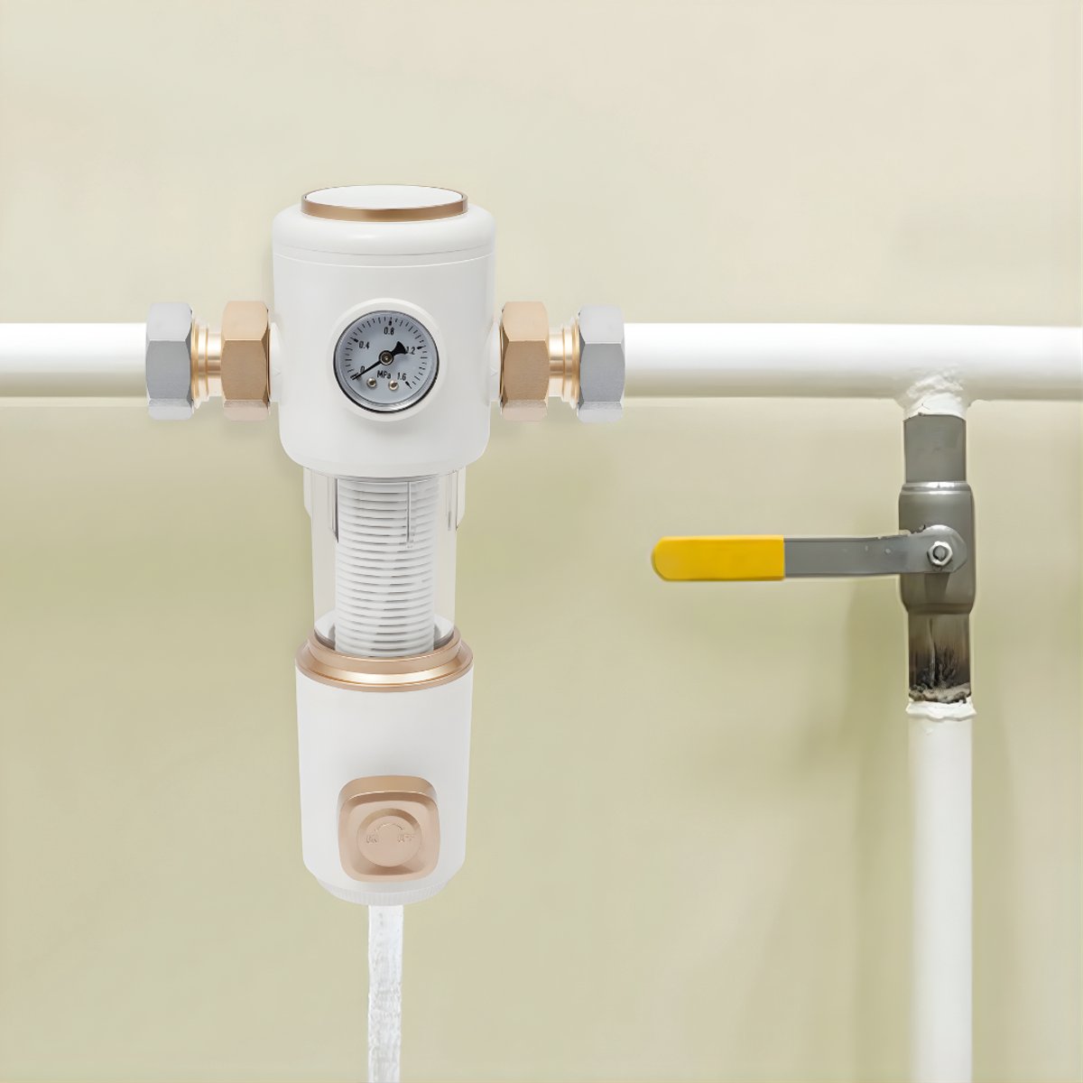 Waterfilters - Voor huishoudelijk gebruik - Sediment terugspoelfilter - Wit