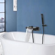 Badkraan - Met waterval - Voor badkamers - Luxe uitstraling met warm/koudfunctie - Zwart