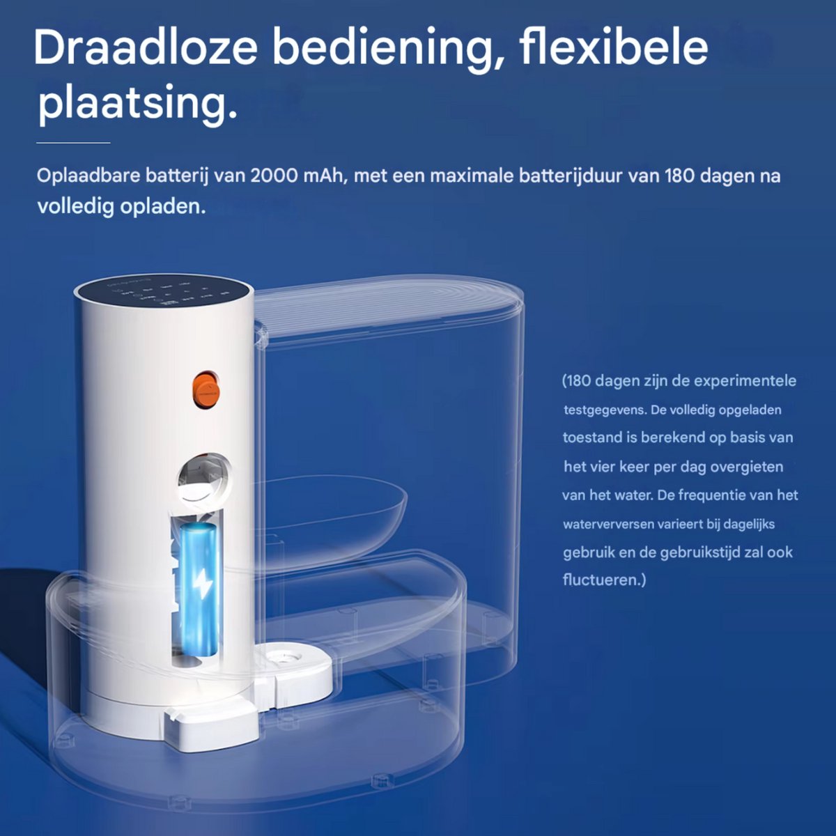 Waterfontein voor huisdieren - Voor katten en kleine honden - Drinkfontein - Automatische drinkdispenser - 3L - Grijs