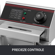 Happyment Dubbele Frituurpan Deluxe - 2x 6L - Frietpan dubbel - Friteuse - 2x 2500W - PTFE - 220V