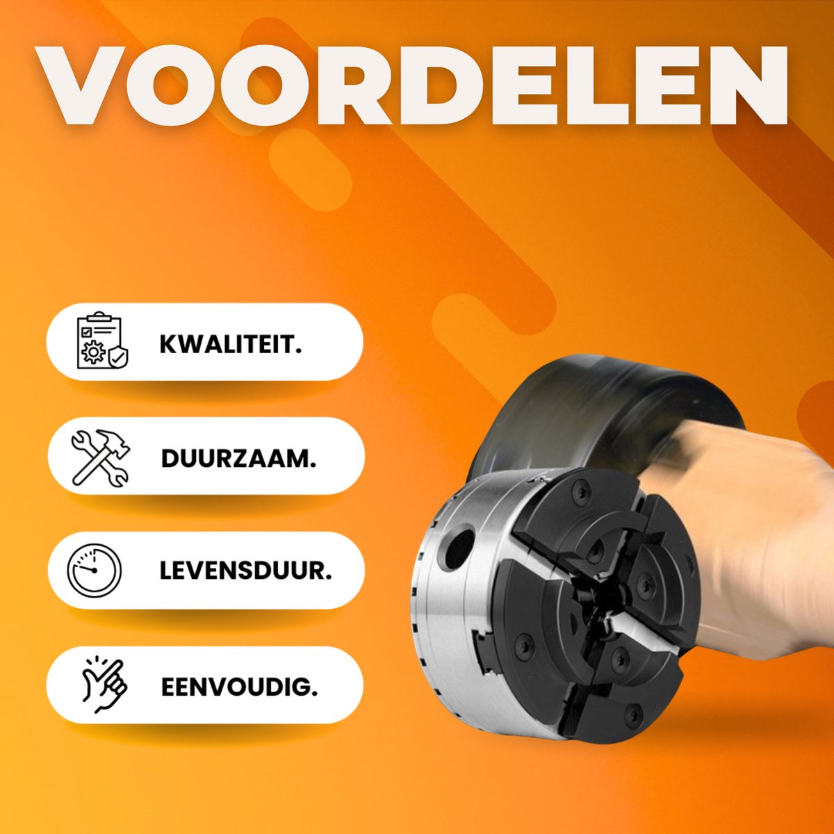 Zelfcentrerende Draaibank Chuck – Gehard Staal – Incl. Bedieningssleutels voor Precisiewerk