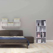 Happyment Open Boekenkast Zita - 6 Vakken - Wit - Boekenkast - Boekenrek - Woonkamer, slaapkamer en kinderkamer - Hout - 50 x 30 x 118 CM