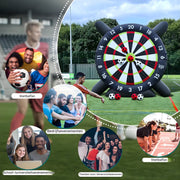 Gigantisch Opblaasbaar Voetbal Dartbord - Voor Kinderspeeltuin & Events - Inclusief 8 Voetballen - Hoge Kwaliteit - 3x3x1.4m