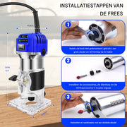 Palm Router Trimmer Tavien - Houtbewerking Handrouter met Trimmerbasis - Compacte Handheld Wood Router Power Tool
