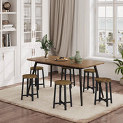 Eetkamerkrukken Vintaro - Set Stoelen - Industriële Stijl - Metalen Poten - Voor Eetkamer, Keuken, Restaurant & Café
