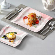 Aristocratic Dinerborden – Ontbijtborden – 6 persoons – 30 delig – Roze Keramisch – Eetborden – Perfect voor diner