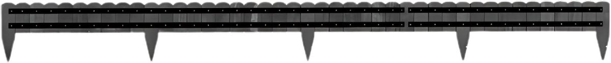 Tuin Gras Gazon Rand - Flexibele Houten Border voor Tuinhek - Tuinafboording voor Outdoor Landschap & Tuindecoratie - 203x20x1.4cm Zwart
