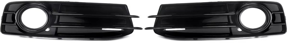 Voorbumper - Voor Audi A3 8P S-Line 2009-2012 - Auto accessoires - Mistlichtgrille - Honingraat grille - Gloss Zwart