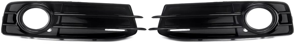 Voorbumper - Voor Audi A3 8P S-Line 2009-2012 - Auto accessoires - Mistlichtgrille - Honingraat grille - Gloss Zwart