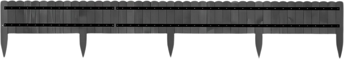 Tuin Gras Gazon Rand - Flexibele Houten Border voor Tuinhek - Tuinafboording voor Outdoor Landschap & Tuindecoratie - 203x35x1.4 Zwart