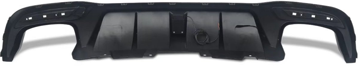 Achterdiffuser - Glanzend Zwart met Punten - Auto Accessoires - Voor Mercedes GLE W166/X166 AMG-Line (GLE400/GLE350)