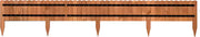 Tuin Gras Gazon Rand - Flexibele Houten Border voor Tuinhek - Tuinafboording voor Outdoor Landschap & Tuindecoratie - 203x35x1.4cm Bruin