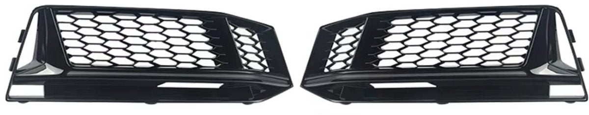 Voorbumper - Voor Audi A4 B9 S-Line/S4 2016-2018 - Auto accessoires - Onderste grille - Honingraat stijl - Gloss Zwart