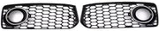 Grille - Voor Audi A5 S-Line/S5 B8 RS5 2008-2012 - Auto accessoires - Honingraat grille - Mistlichtroosters - Zwart/Chroom